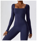 Long Sleeve Yoga Wear Women Playsuit Nude Quick Dry Romper Yoga Jumpsuit