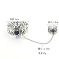 Fashion Chrome CROHA Hip-Hop Personality Cross Heart Rattan Flower Round Buckle Aggressive Men's Bracelet Wholesale Jewelry