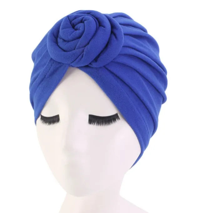 Women Turban African Pattern Knot Headwrap Beanie Pre-Tied Bonnet Chemo Cap Hair Loss Hat Turban