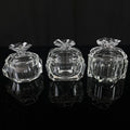 Clear Octagon 12 Sides Shape Glass Crystal Jewelry Box with Flower Lid MH-QT0498