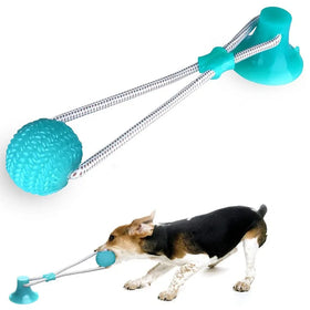 Pet Molar Bite Chew Toy Juguetes Para Perro Tug Rubber Silicon Dog Biting Suction Cup Pet Teeth Cleaning Toys Ball for Dogs