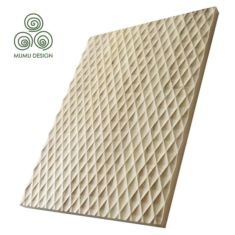 3D Decorative Wood Factory Modern Feature Sound Proofing Outdoor Indoor Wood Wall Panel