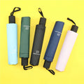 Wholesale Promotional Black 3 Fold Sun Custom Folding Rain Uv Foldable Umbrella logo Prints