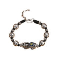 Men's Vintage Thai Silver Cloisonne Enamelled Pixiu Bracelet Handwoven FengShui Wealth Amulet Luxe Fashion Charm Bracelet
