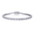 Fashion Jewelry 3mm 4mm 5mm DEF Moissanite Diamond 925 Sterling Silver White Gold Plated Moissanite Tennis Bracelet