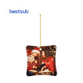 Wholesale Personalized 3inch Square Sublimation Ceramic Christmas Tree Ornament Home Decoration in Bulk