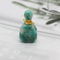 Wholesale Natural Russian Amazonite Gemstone Essential Oils Diffuser Perfume Bottle Pendant