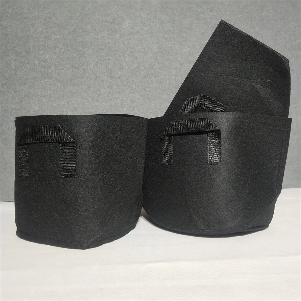 Non-Woven 1 3 5 7 10 15 20 25 30 40 50 75 Gallon Garden Felt Grow Bags for Vegetable Plant Growth