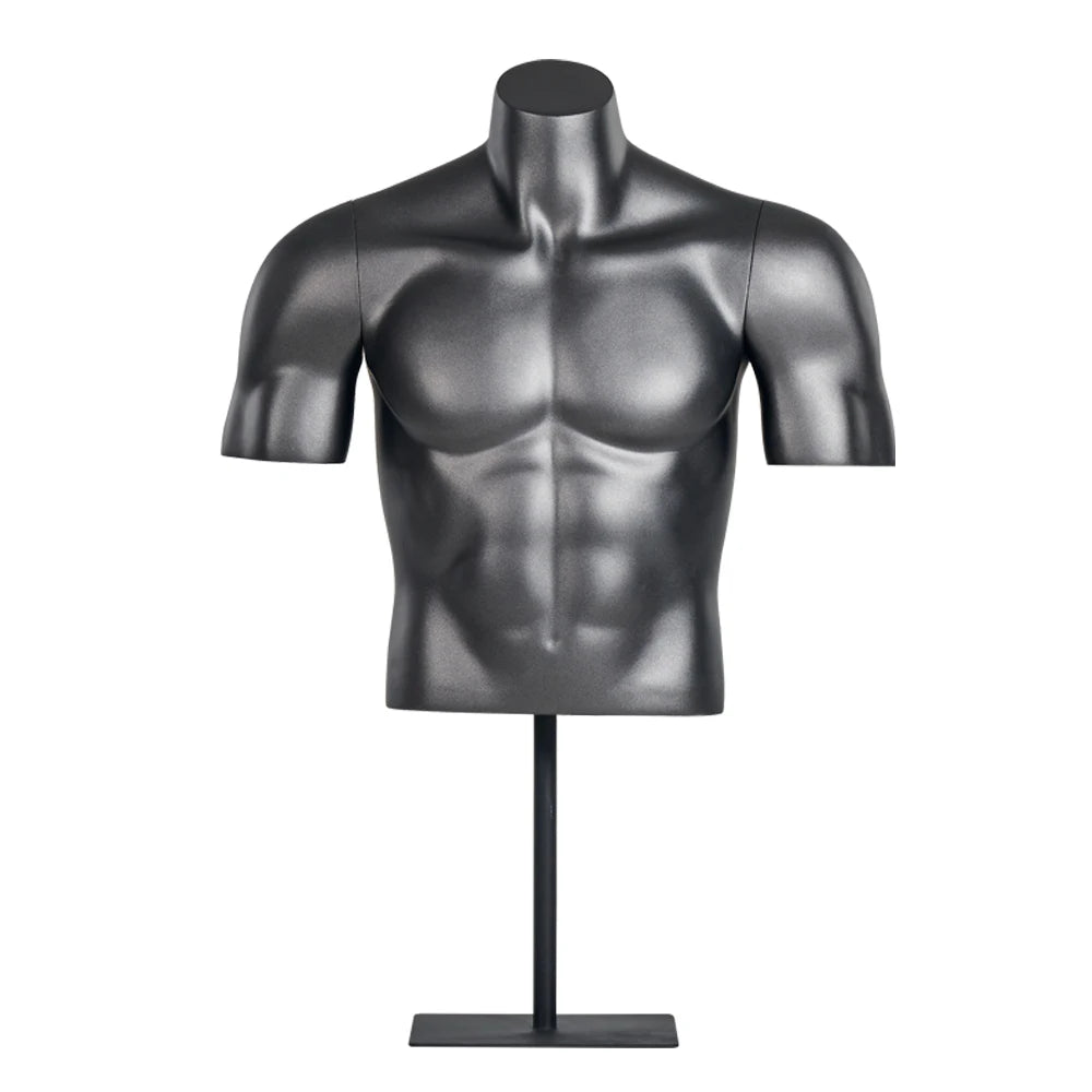 Fiberglass Muscle Adult Half Body Male Mannequin Without Head and Arms