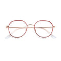 In Stock Wholesale Ladies Glasses Frame Fashion Optical Glasses Metal Glasses Red Frame Wholesale