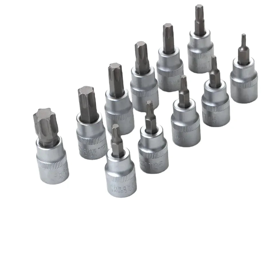 TOOLJOY  Cr-v Hex Bit Drive Socket  Sleeve Tool 1/2" 3/8" Square Drive for Repair  and Industrial Use