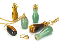 Wholesale Natural Stone Open Essentianl Oill Perfume Bottle Pendant Necklace