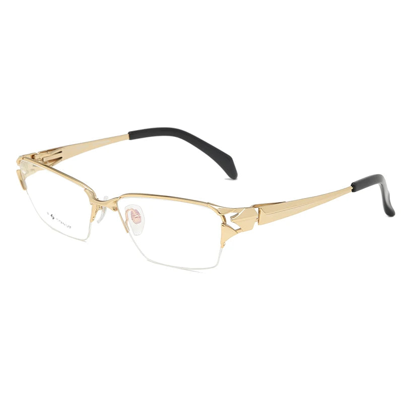 China Wholesale 18k Gold Metal Optical Eyeglasses Titanium Frame for Women Reading Frames