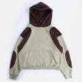 Spring Casual Eco-Friendly Waterproof Crop Pullover Hoodie for Men 100% Cotton Color Block Print Hooded Collar