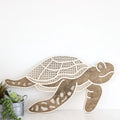 Ocean-Themed Boho Animal Nursery Rattan Laser-Cut Wooden Turtle Wall Hanging for Decorative Room Accessories