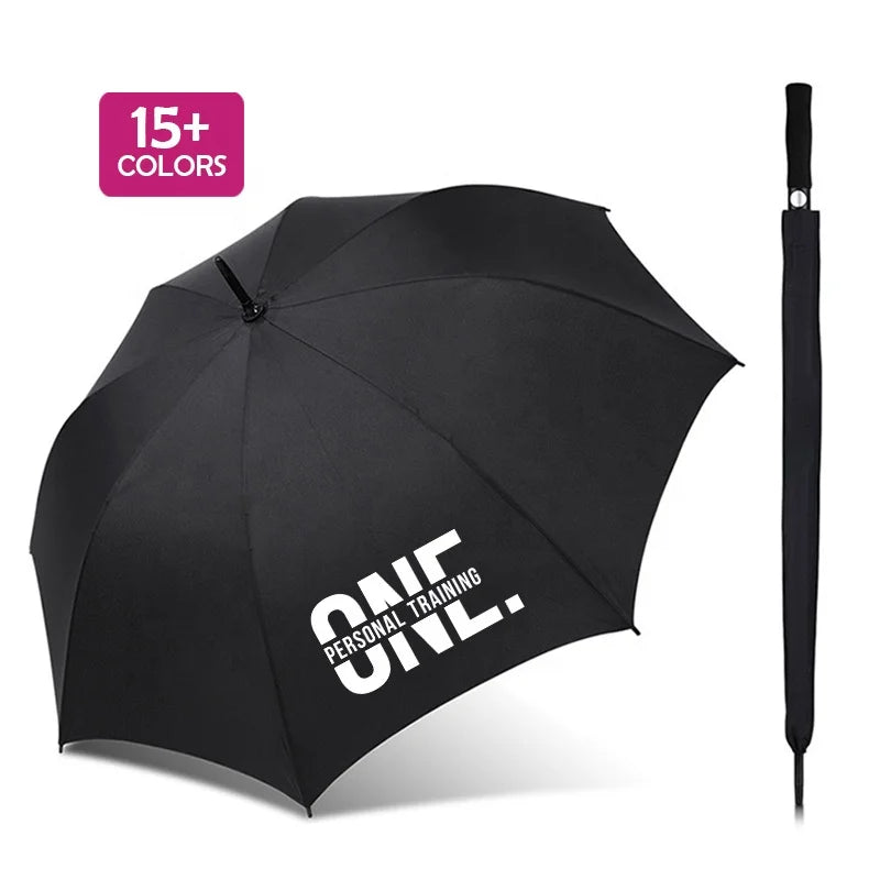 Business Branding Gifts Vintage Straight Handle Colourful Waterproof Promotional Semi-Automatic Open Straight Umbrella Custom