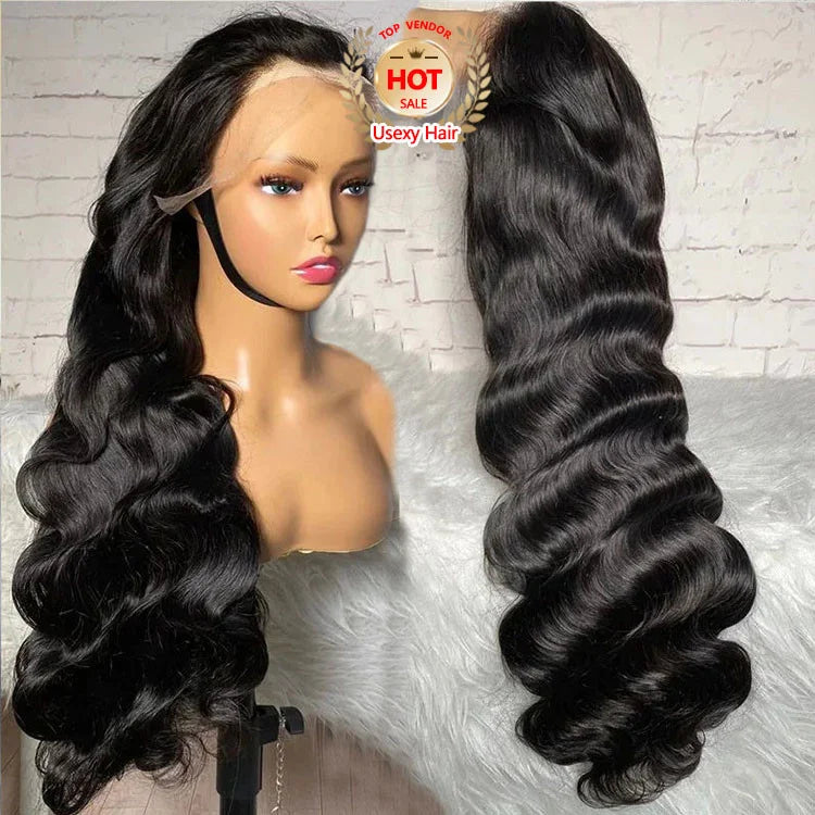 30Inch Body Wave Transparent 13x4 Lace Front Closure Human Hair Wig Remy Raw Indian Wavy 13x6 Lace Frontal Wig Vendor for Women