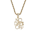 CN226  Brass Setting CZ  Letters  Pendant Iced Out Cubic Zircon Necklace Hip Hop Gift Jewelry Bling Bling