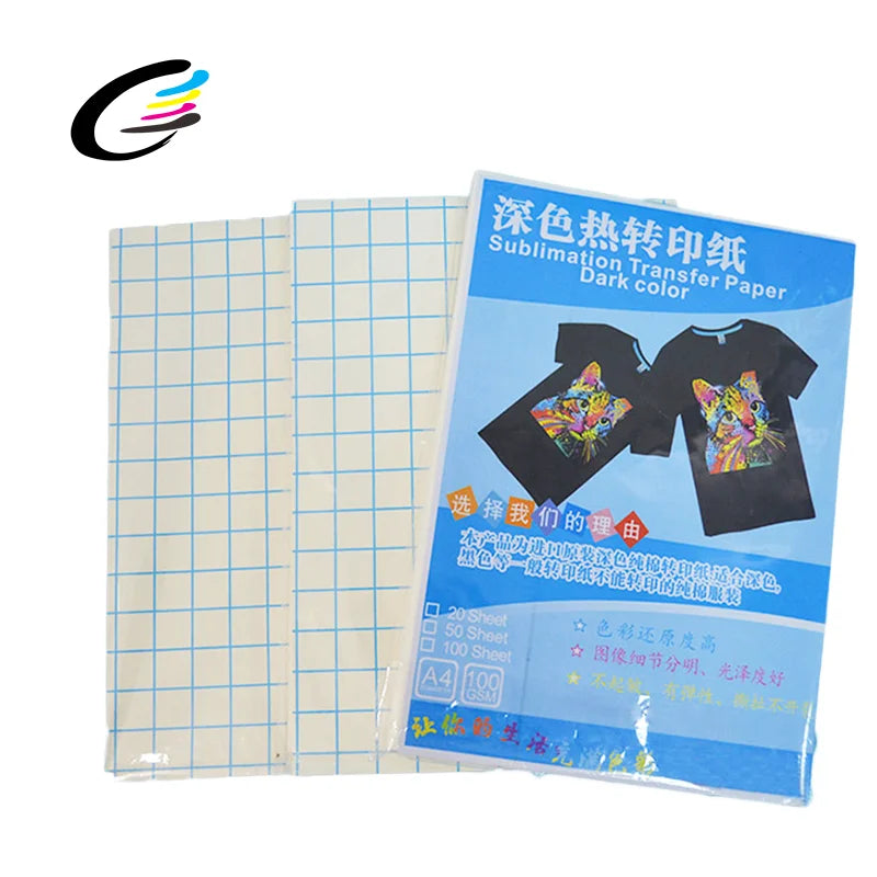 FCOLOR Pure Cotton T-shirt Quick Drying A4 Dark Heat Sublimation Transfer Paper