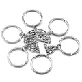 6 PCS/SET Pizza Slice Pendant Key Chains Best Friend Forever Key Ring BFF Friendship Family Sister Key Chain