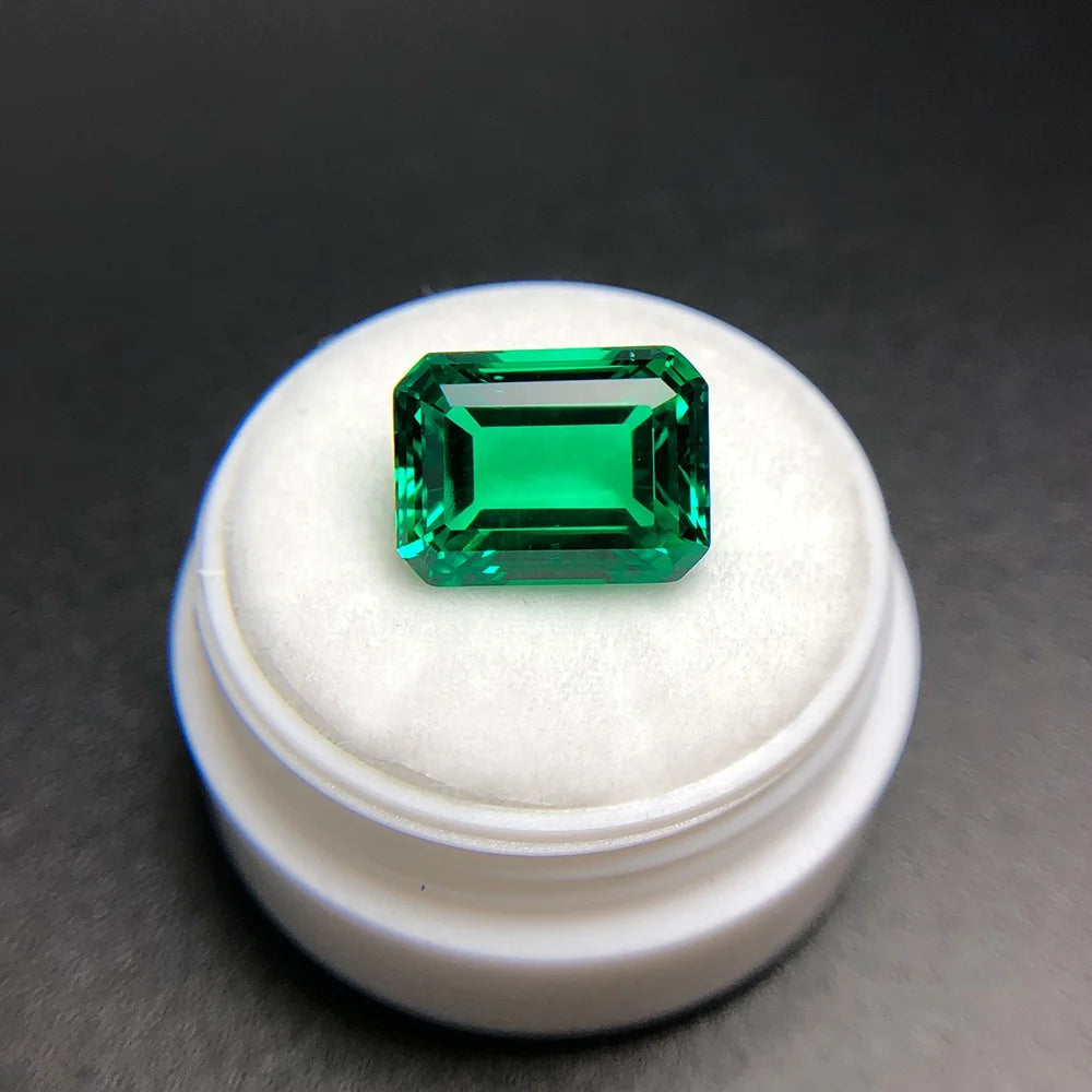 Synthetic Emerald Gem Stones Octagon Emerald Cut Green Color Lab Created Emerald  1carat