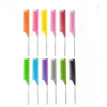New Style Ionic Paddle Pointed Tail Beauty Tool Stainless Steel Handle Fashionable Ionic Hair Styling Plastic Handle Comb