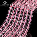 Wholesale 100% Natural Rose Quartz Beads Pink Ice Rose Beads Crystal Round Loose Spacer Stone Beads for Jewelry Making