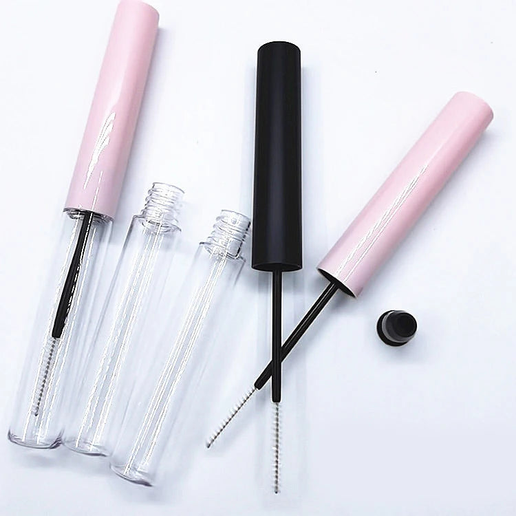 Wholesale Cosmetic Packaging Vendor Mascara Empty Tube Custom Fashion Skinny Microcara Micro Pink Screen Printing Plastic 100