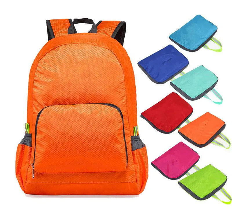 Custom Logo Collapsible Backpack Printing Outdoor Travelling Backpack Waterproof Foldable Backpack Bag