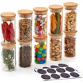 High Quality 4 6 8 10 oz 80ml 120ml 200ml Customize Small High Borolicicate Glass Salt Pepper Food Jar with Bamboo Lid