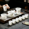 Porcelain Tea Sets 11pcs Ceramic Tea Set Gaiwan and Tea Cup
