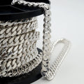Wholesale 925 Silver Chains for Men Chain Necklace 10mm Curb Cuban Chain Roll by Meter for Jewelry Making Corrente De Prata 925