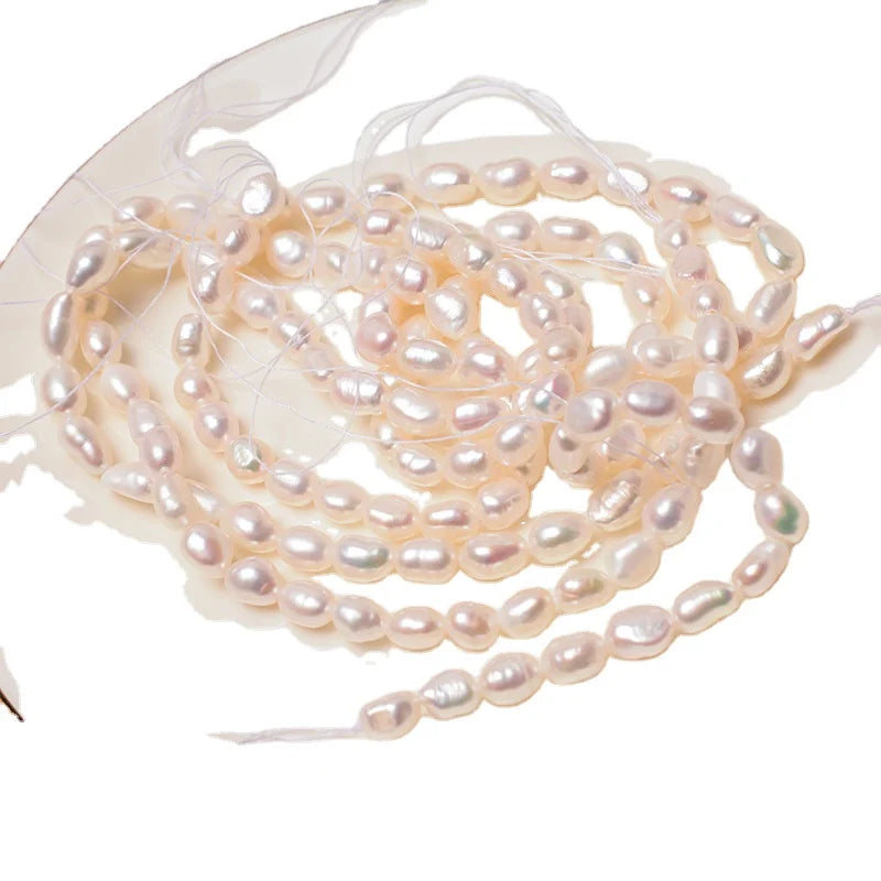 Haiyang Mutiara Natural Freshwater Bulk Pearls Baroque White Air Tawar Pearl Strand