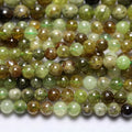 Wholesale Genuine Natural 6mm 8mm 10mm Green Garnet Tsavorite Smooth Round Loose Stone Beads for Jewelry DIY Making