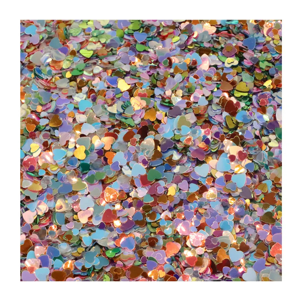 Magic Colorful  Heart Shape Sequins  Confetti Paillettes Nail Art Decor DIY Material Spangle Nail Art