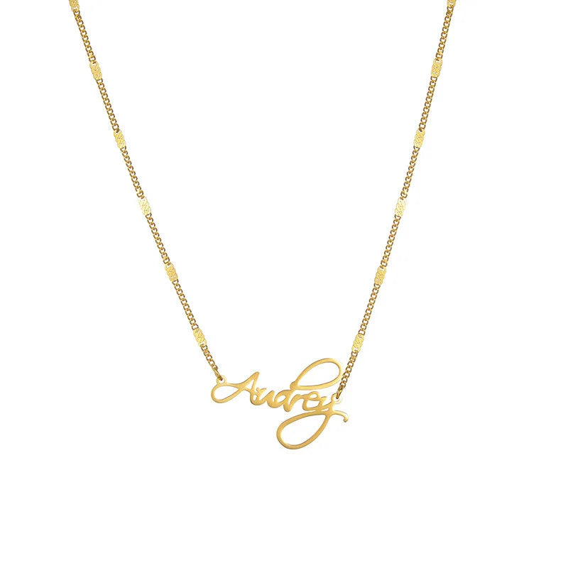 New 2021 Custom Minimalist Necklace Jewelry Personalised Dainty Necklace Stainless Steel Letter Necklace