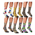 Wholesale Cool Crazy Leopard Comic Digital Print Socks Men Personalized Printed Sublimation Socks