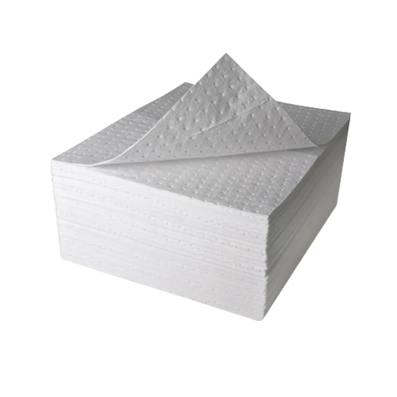 3mm Thick White Standard Duty Oil Absorbent Sheet for Spill Response & Diesel Spillage Cleanup Spill Containment Application