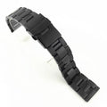 PVD Black Plated Solid 316L Stainless Steel Watch Band  20 22 24 mm Diving Watch Black Metal Watch Band Chain for Seik