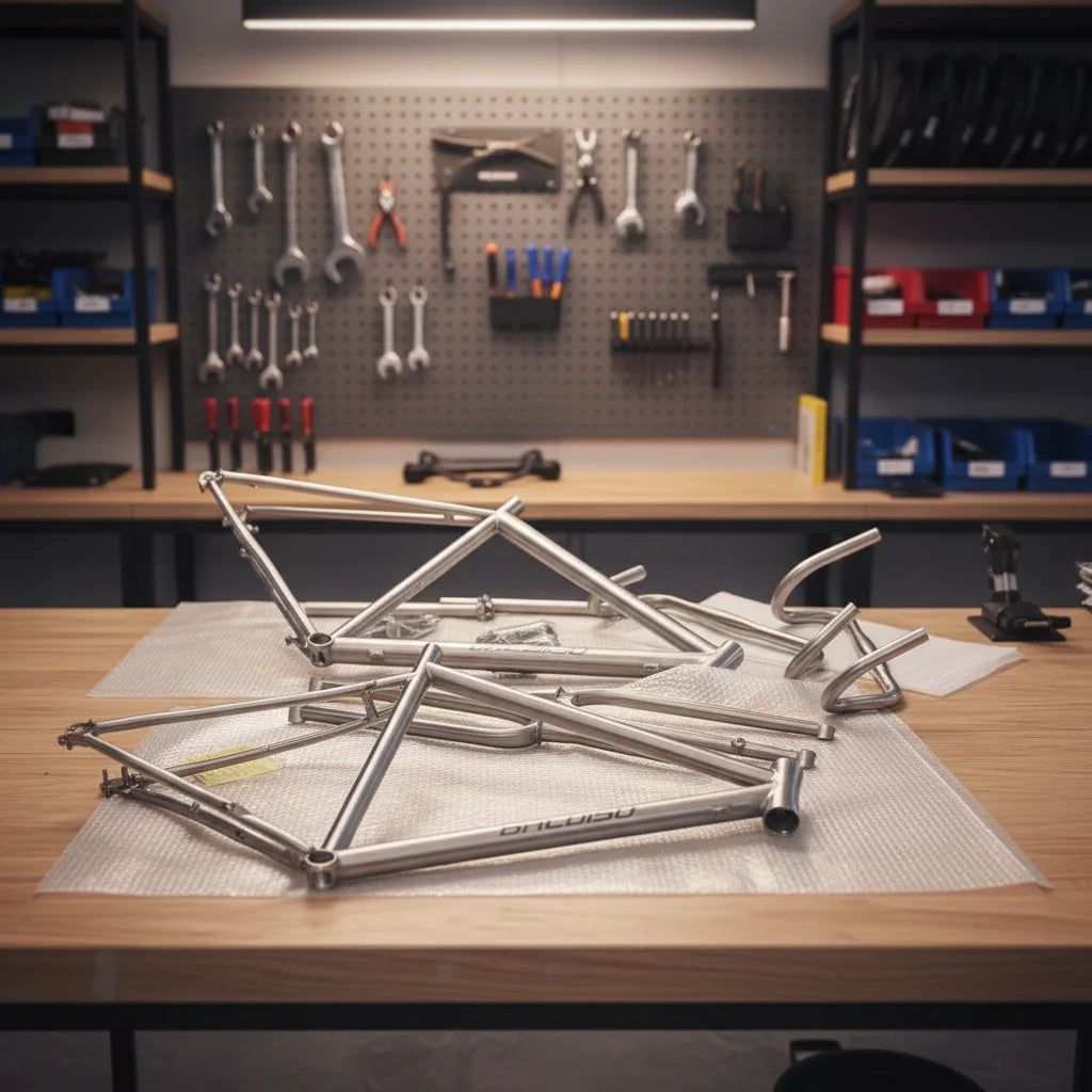 Vintage Bike Frame High Light Titanium Road Bike Frame