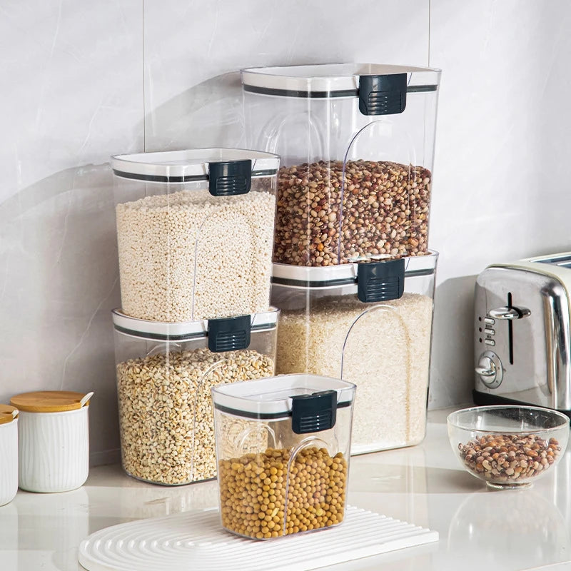Empty Tin Cans Food Can with Lid Insulated Plastic Storage Jars Pantry Storage Containers