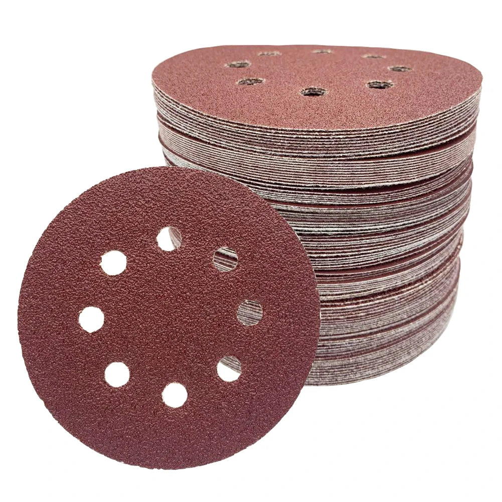 5-Inch 8Hole Hook and Loop Abrasive Sanding Disc Sandpaper Pads 800 1000 1200 1500 2000# Grit Size for Power Random Orbit Sander