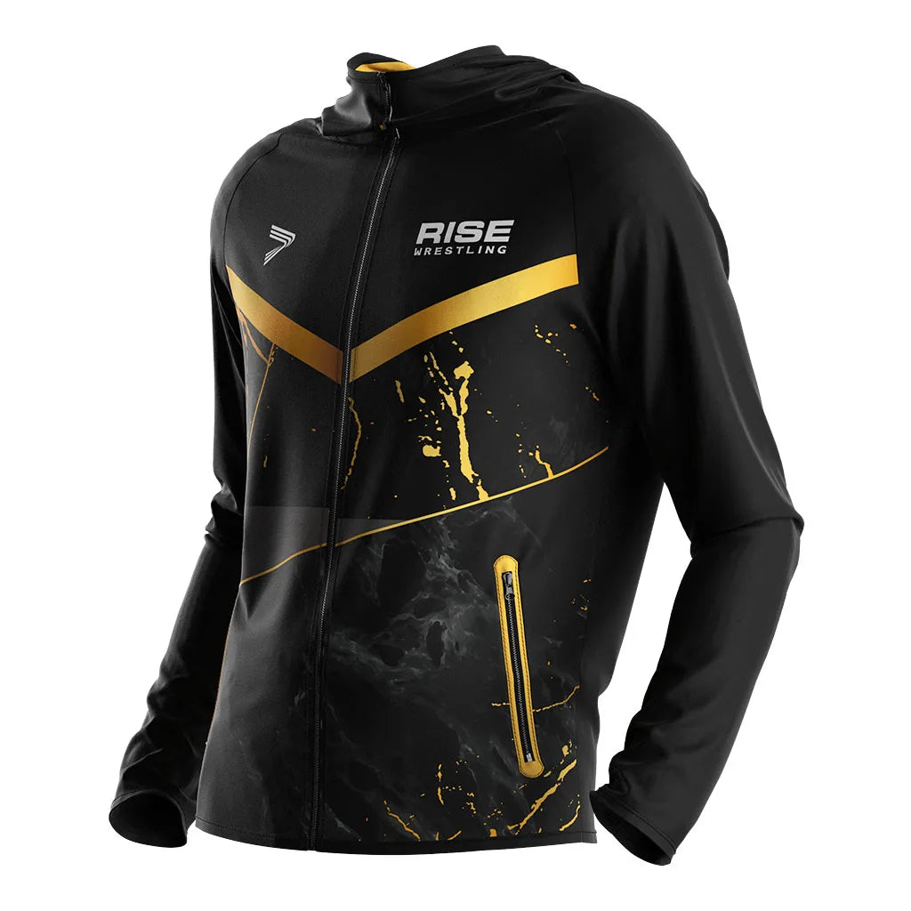 Custom Sublimation Sports Casual Wrestling Sweat Pants With Zipper Pockets Jacket Tracksuit Zip up Hoodies Unisex