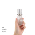Custom logo 30ml Luxury Round Glass Foundation Bottles with Diamond Patch Cap for Make-up Production Cosmetic Package Container