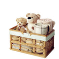 Collapsible Shopping Baskets Folding Plastic Crate with Handles Small Stackable Containers Bins for Home Use or Store Use