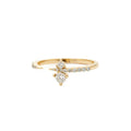 Gemnel Dainty Brass Jewelry Manufacturer Gold Plated Brass Jewelry Pave Zircon Jewelry Adjustable Apex Open Ring for Woman