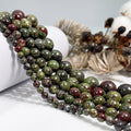 Wholesale Dragon Blood Jasper Jewelry Making Crafts Natural Smooth Dragon Blood Jasper Gemstones Loose Beads