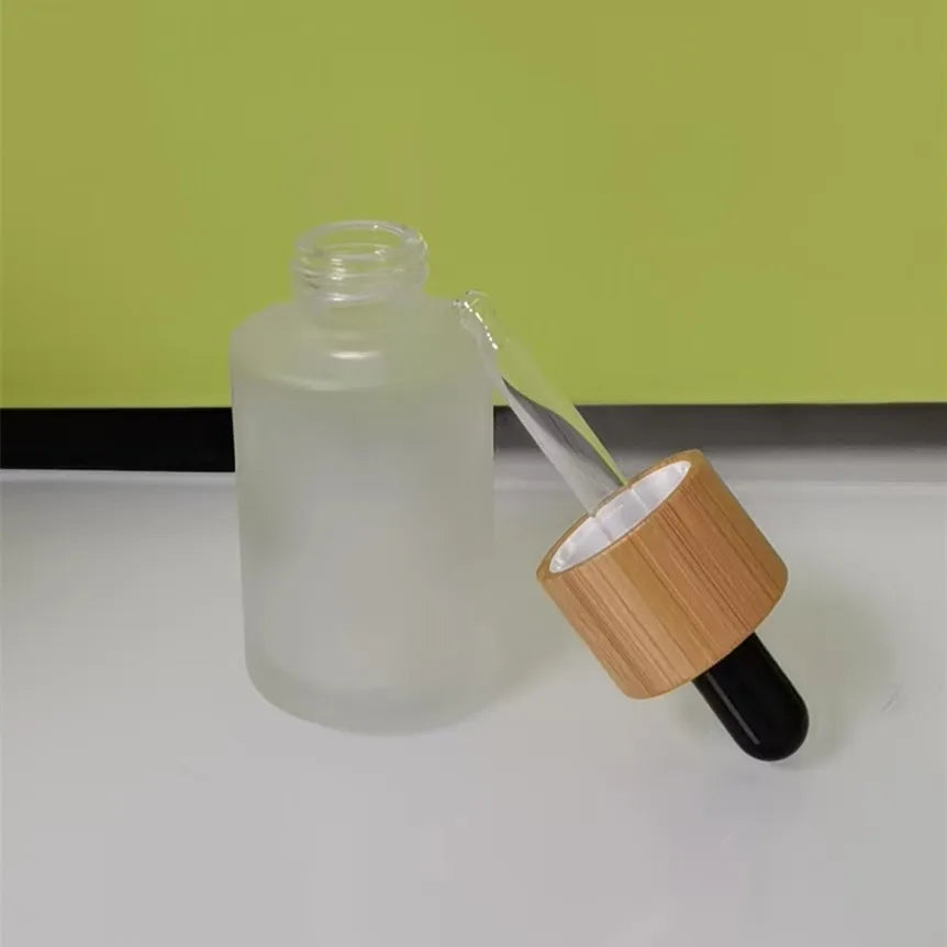 Environmental protection 15g 50g 30g 50g 100g 150g 200g Bamboo Cover Glass Essential Oil Bottle Skin Care Eye Cream Jar