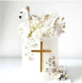 Gold Acrylic Mirror Christian Cross Cake Topper for Christmas New Year Easter Valentine's Day Party Decorations