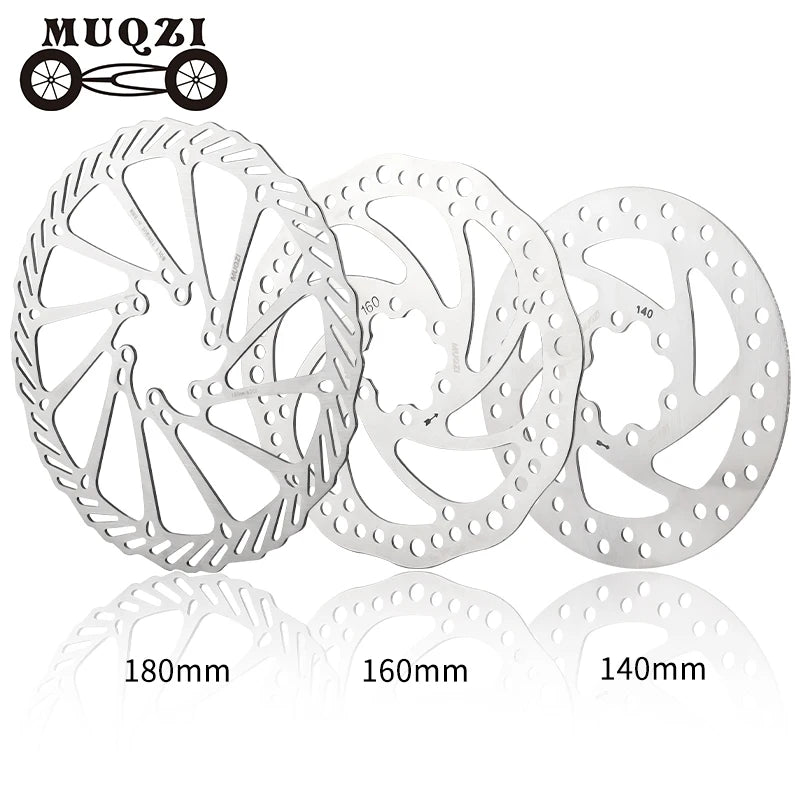 MUQZI Bike Brake Rotor 140mm 160mm 180mm Steel MTB Disc Brake Rotor With 6 Bolts